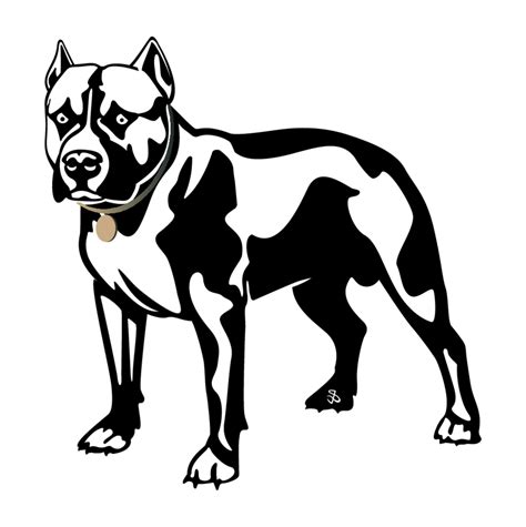 Pit Bull Vector Image | FreeVectors