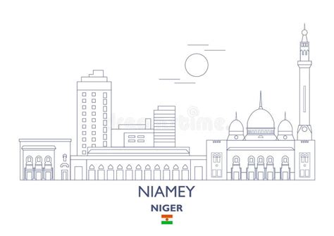 Niamey City Skyline, Niger stock vector. Illustration of modern - 100131516