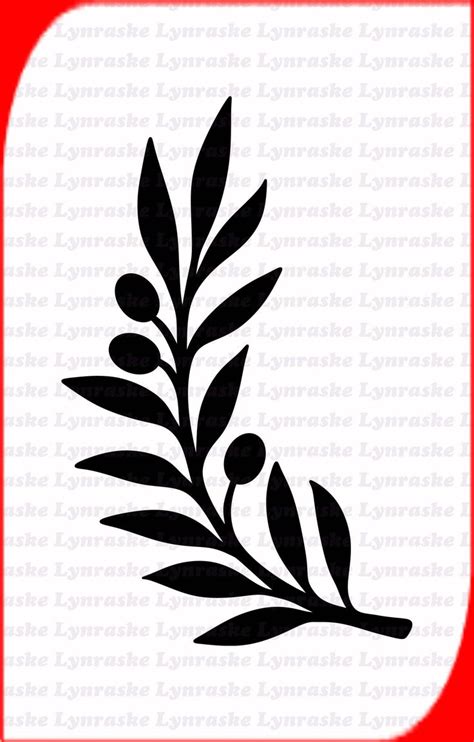 Olive Branch Silhouette SVG, Svg, Dxf, Cricut, Silhouette Cut File ...