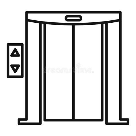 Kid Elevator Icon, Outline Style Stock Vector - Illustration of lift, corridor: 178574969