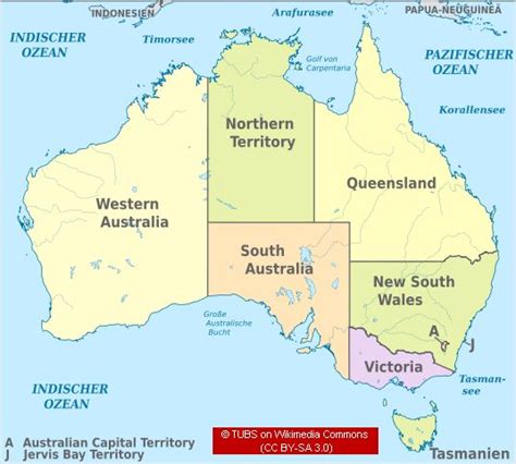 Facts about Australia - The Australian States