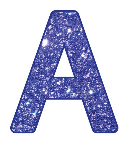 Glitter Letters, Numbers & Symbols - Dark Blue Glitter by Teach Simple