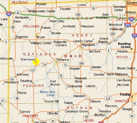 Map Of Nw Ohio - Tourist Map Of English