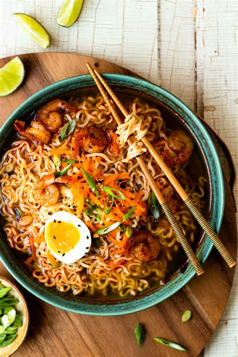 Chili Lime Shrimp Ramen Noodles - Modern Farmhouse Eats