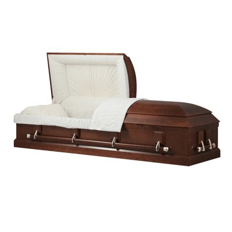 Only $2,199 - Roma Poplar Wood Funeral Coffin (Casket) - Cherry Casket – Titan Casket