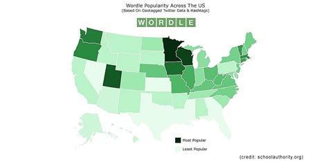 Map Shows States Where Wordle is Most Popular