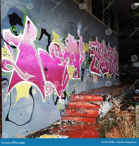 Abandoned factory editorial stock photo. Image of graffiti - 98142058