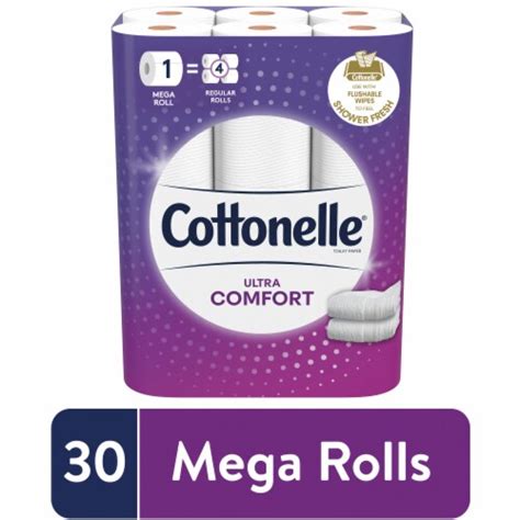 Cottonelle Ultra Comfort Bulk Toilet Paper Mega Roll, 30 ct - Ralphs