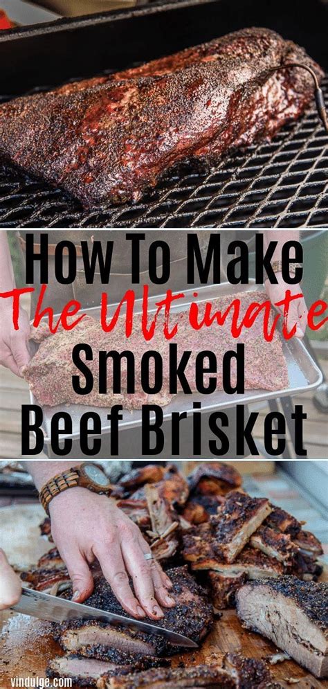 Everything you need to know to make the ultimate Smoked Beef Brisket. Trimming, temperatur ...