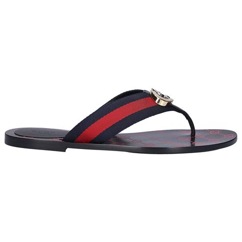 Gucci Cotton Flip Flops Kika in Blue - Lyst