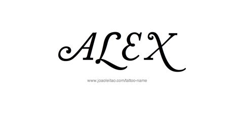 Alex Name Tattoo Designs