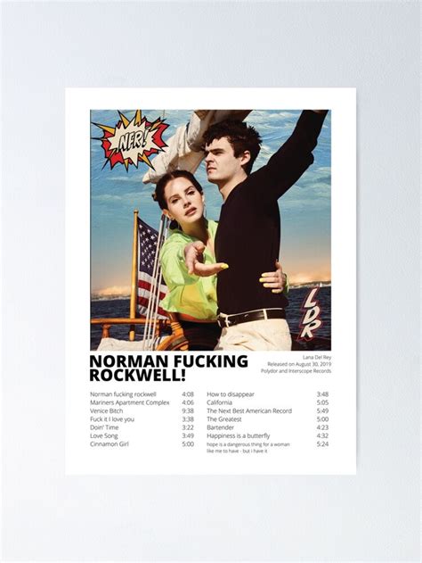 Norman Fking Rockwell Lana Del Rey Album Poster Explicit | Etsy