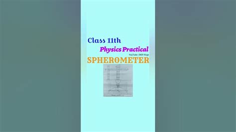 Spherometer #diagram | class 11 physics practical | #shorts #viral ...