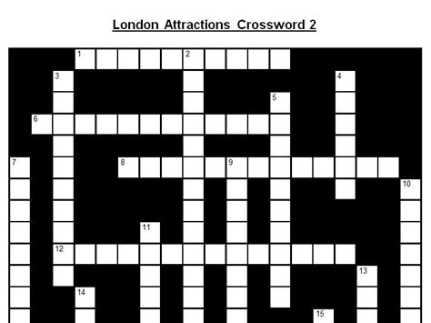 Crossword on London Attractions 2 (+Answers) | Teaching Resources