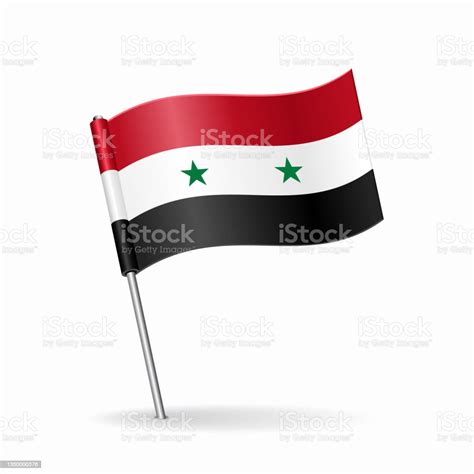 Syrian Flag Map Pointer Layout Vector Illustration Stock Illustration - Download Image Now - iStock