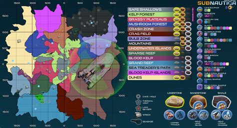 I touched up a Subnautica map with teal points and scratched out the wrecks that are no longer ...