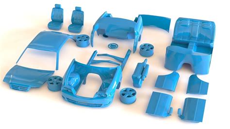 Toyota Chaser JZX100 blueprint kit 3D printable model