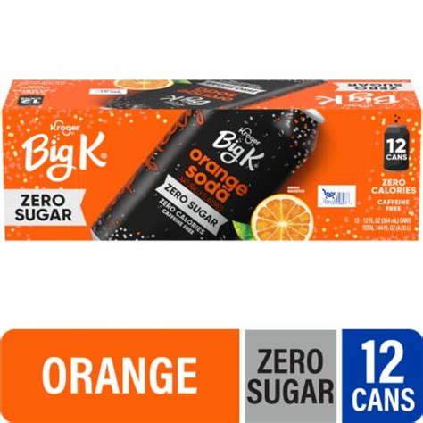 Big K® Orange Zero Sugar Caffeine Free Soda Cans, 12 pk / 12 fl oz - Dillons Food Stores