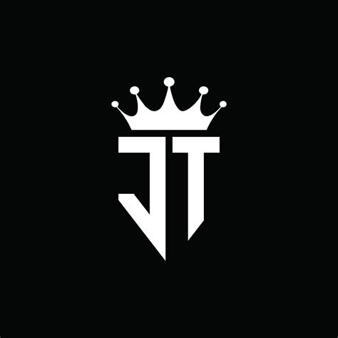 JT logo monogram emblem style with crown shape design template 4283892 ...