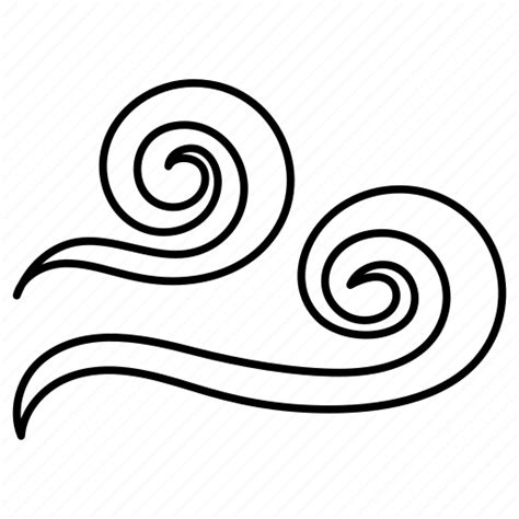 Air, weather, wind blowing, winds swirls, windy weather icon - Download ...