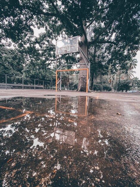 Premium Photo | View of basketball hoop on playground