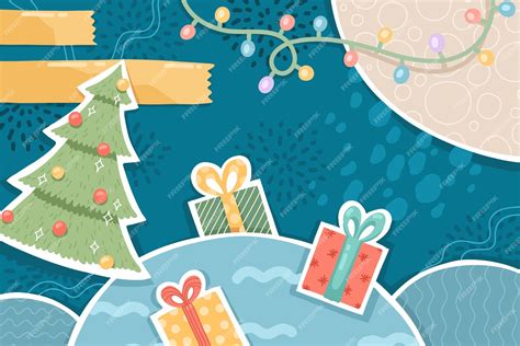 Free Vector | Flat christmas collage template