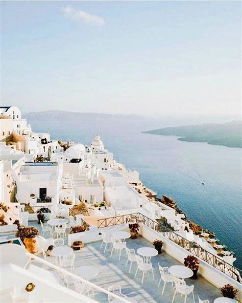 The bright sky above #santorini makes it look ever prettier 😍 #santorinisecrets #lovesantorini # ...