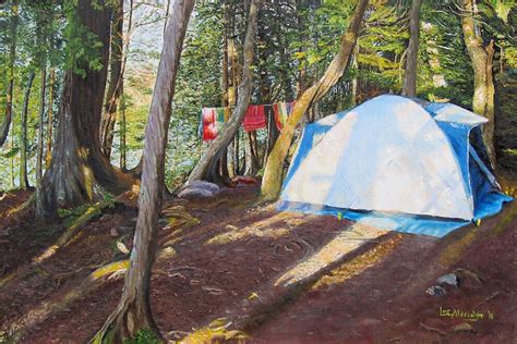 "Camping at Lake Umbagog, Maine" by P. Leslie Aldridge | Redbubble