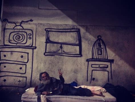 Street Artist Spray-Paints Imaginary Homes For Homeless To Highlight Poverty | Bored Panda