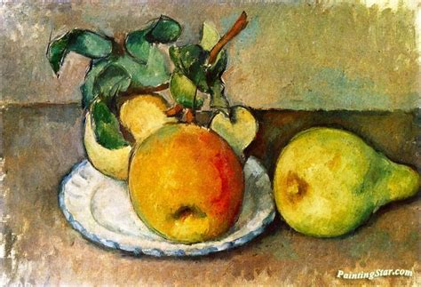 Still Life With Apples And A Pear Artwork By Paul Cezanne Oil Painting & Art Prints On Canvas ...