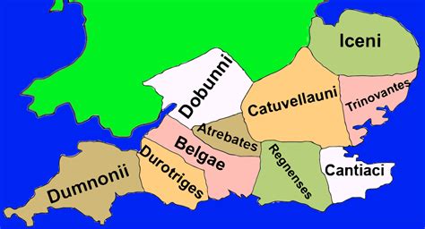 England Celtic tribes of South England, during the pre-roman iron age Britain period 100-1BC ...