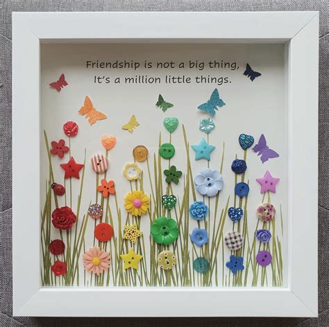 Rainbow Garden Friendship Saying button Art - Etsy UK