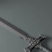 Medieval Straight Sword, Sword 3D Model - .3ds - 123Free3DModels
