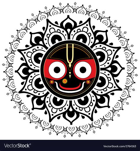 Jagannath indian god of the universe Royalty Free Vector