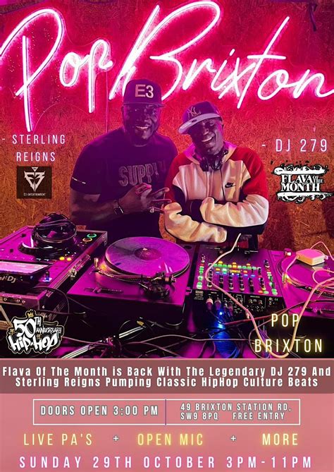 Flava of the Month with the legendary DJs 279 and, Pop Brixton, London, 26 November 2023