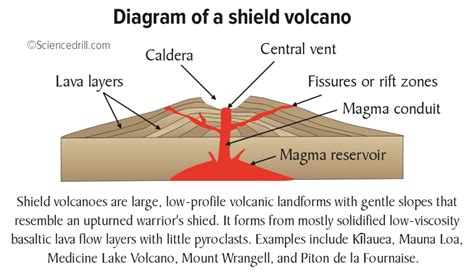 Shield Volcanoes Characteristics and Examples | Science Drill