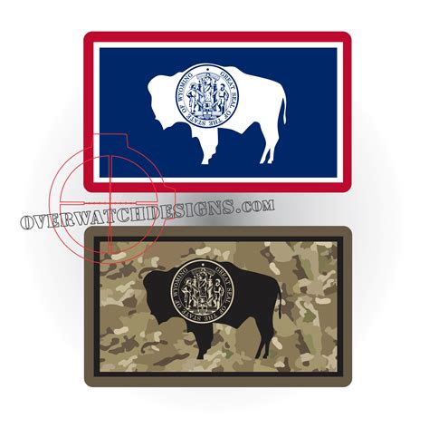 Wyoming State Flag Sticker - Overwatch Designs