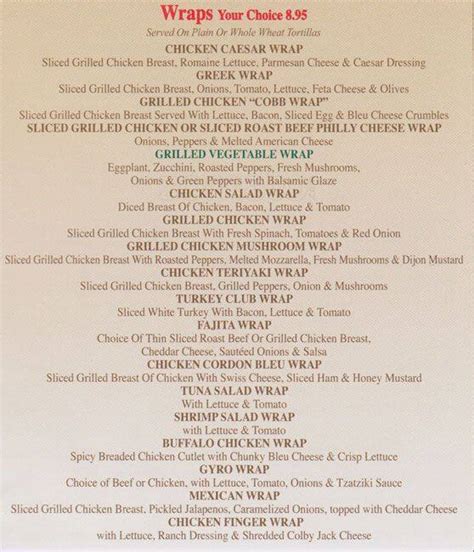 Menu at Cross Bay Diner restaurant, New York City, 160-31 Cross Bay Blvd