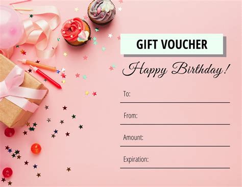 Birthday Gift Certificate Templates