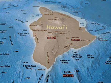 Hawaii Bathymetry Ocean Depth Topographic Seafloor Map | Etsy | Ocean ...