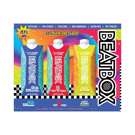 BeatBox Variety Pack 6pk 500ml ABV Party Punch, 51% OFF