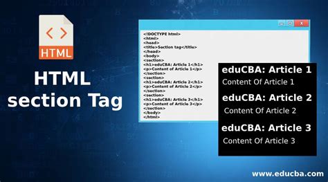 HTML section Tag | Attributes of Html section Tag and Examples