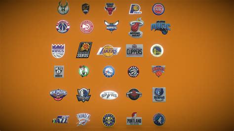NBA all Teams logos printable and renderable - Buy Royalty Free 3D model by generalista3D ...