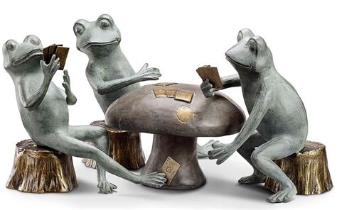 Card Cheat Frogs Garden Sculpture Set | Garden frog statue, Frog figurines, Frog statues