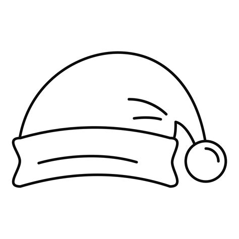 Santa hat icon, outline style 14614662 Vector Art at Vecteezy