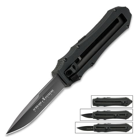 Schrade Extreme First Generation OTF Assisted Opening Pocket Knife - Black | BUDK.com - Knives ...