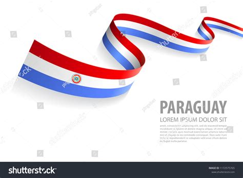 Vector Illustration Banner Paraguay Flag Colors Stock Vector (Royalty ...