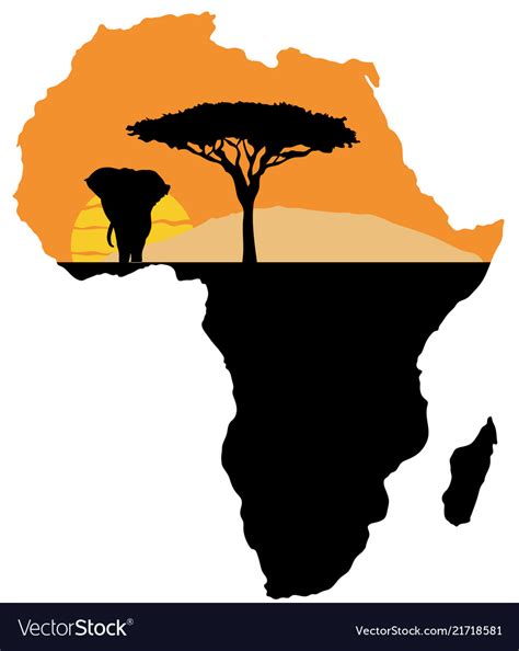 Africa map Royalty Free Vector Image - VectorStock