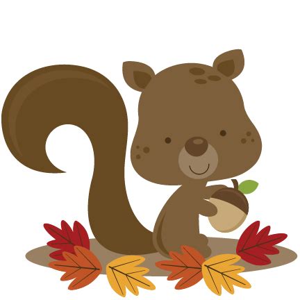 Fall Squirrel SVG file for scrapbooking cardmaking squirrel svg cut ...