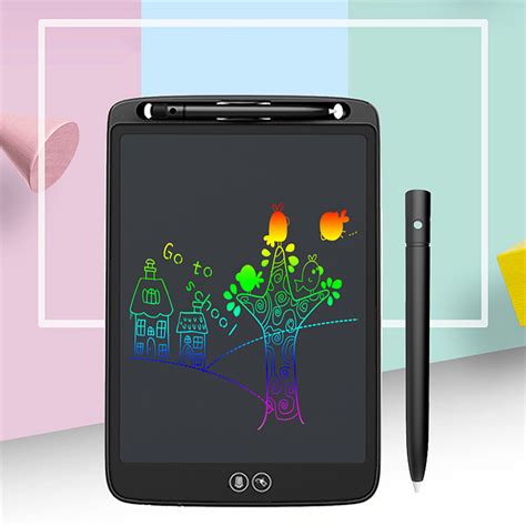 Drawing Tablet 12 Inch LCD Writing Tablet Children Colorful Screen Ultra Thin Portable ...